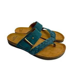 Earth Orgins Orono Onida Women's Blue Slip On Slides Sandals